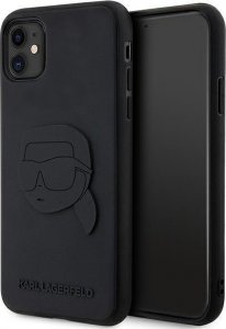 Karl Lagerfeld Karl Lagerfeld KLHCN613DRKNK iPhone 11 / Xr 6.1" czarny/black hardcase Rubber Karl Head 3D 1