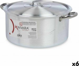 Kinvara Garnek z Pokrywką Srebrzysty Aluminium 10 L (6 Sztuk) 1