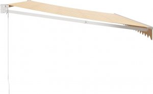 vidaXL Zwijana markiza, żółto-biała, 5x3 m, tkanina i aluminium 4