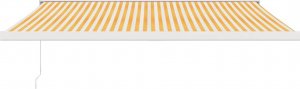 vidaXL Zwijana markiza, żółto-biała, 4x3 m, tkanina i aluminium 3
