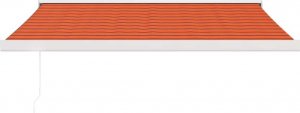 vidaXL Zwijana markiza, pomarańcz i brąz, 3,5x2,5m tkanina i aluminium 3