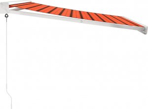 vidaXL Zwijana markiza, pomarańcz i brąz, 3,5x2,5m tkanina i aluminium 4
