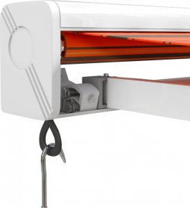 vidaXL Zwijana markiza, pomarańcz i brąz, 3,5x2,5m tkanina i aluminium 7