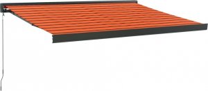 vidaXL Zwijana markiza, pomarańcz i brąz, 3x2,5 m, tkanina i aluminium 2