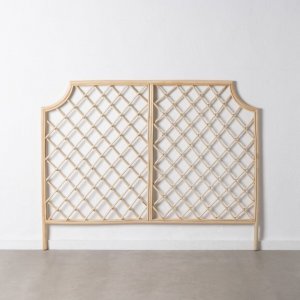 Bigbuy Home Zagłówek do łóżka 160 x 3 x 125 cm Naturalny Rattan 1