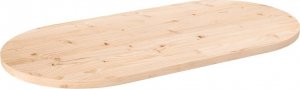 vidaXL Blat stołu, 90x45x2,5 cm, lite drewno sosnowe, owalny 1