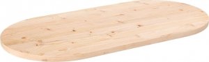 vidaXL Blat stołu, 100x50x2,5 cm, lite drewno sosnowe, owalny 1