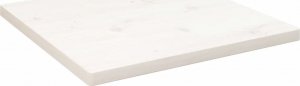 vidaXL Blat stołu, biały, 50x50x2,5cm, lite drewno sosnowe, kwadratowy 1