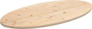 vidaXL Blat stołu, 100x50x2,5 cm, lite drewno sosnowe, owalny 1