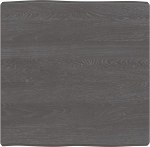 vidaXL Blat stołu, ciemnoszary, 60x60x6 cm, dąb z naturalną krawędzią 1