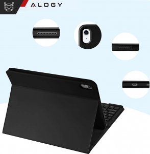 Alogy Etui ochronne z klawiatura bezprzewodowa Alogy Keyboard Case z miejscem na rysik do Apple iPad 10.9 2022 Czarne 3