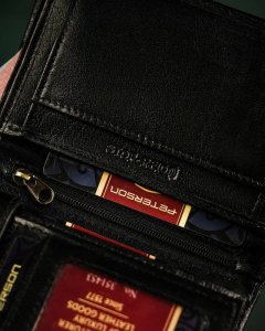 Peterson Duży, skórzany portfel męski bez zapięcia zewnętrznego NoSize 9