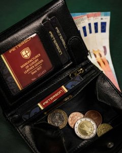 Peterson Duży, skórzany portfel męski bez zapięcia zewnętrznego NoSize 10
