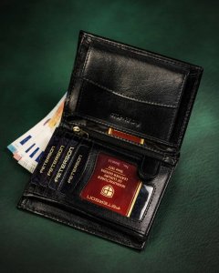 Peterson Duży, skórzany portfel męski bez zapięcia NoSize 5