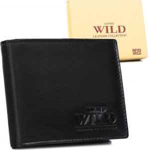 Always Wild Skórzany portfel męski z zasuwanym schowkiem  Always Wild NoSize 1