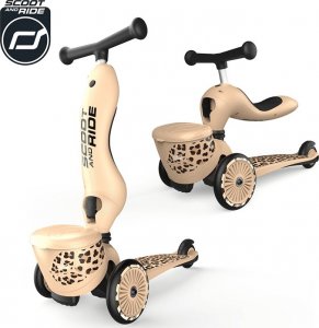 Hulajnoga Scoot and Ride Scoot and Ride Highwaykick 1 Lifestyle 2w1 jeździk i hulajnoga z zamykanym schowkiem, od 1-5 lat, kolor: Leopard 39