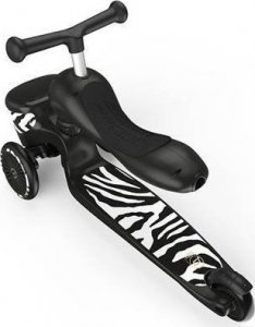 Hulajnoga Scoot and Ride Scoot and Ride Highwaykick 1 Lifestyle 2w1 jeździk i hulajnoga z zamykanym schowkiem, od 1-5 lat, kolor: Zebra 11