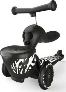 Hulajnoga Scoot and Ride Scoot and Ride Highwaykick 1 Lifestyle 2w1 jeździk i hulajnoga z zamykanym schowkiem, od 1-5 lat, kolor: Zebra 38