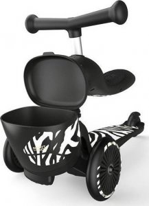Hulajnoga Scoot and Ride Scoot and Ride Highwaykick 1 Lifestyle 2w1 jeździk i hulajnoga z zamykanym schowkiem, od 1-5 lat, kolor: Zebra 39