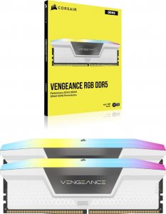 Pamięć Corsair Vengeance RGB, DDR5, 32 GB, 6000MHz, CL30 (CMH32GX5M2B6000C30W) 6