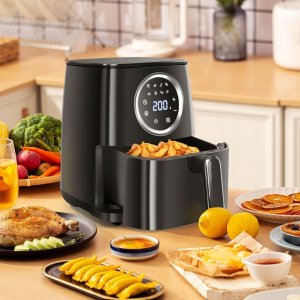 Frytkownica beztłuszczowa Aigostar  Air Fryer-Electronic （offline）1400W 4.2L (with tray)Black gold VDE/Odin 5