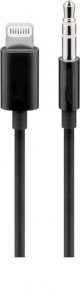 Kabel USB PremiumCord Lightning - mini Jack 3.5 mm 1 m Czarny (kipod50) 1