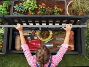 Keter Ławka ogrodowa ze schowkiem EDEN GARDEN BENCH BOX, grafitowy/jasny szary 250076 KETER 3