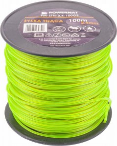 Powermat Żyłka zbrojona do podkaszarki kosy spalinowej 2,4mm x 100m 5-kątna (PM0981) 2