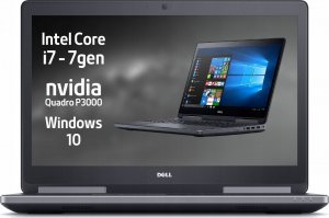 Laptop Dell Precision 7720 Intel Core i7 NVIDIA Quadro P3000 32GB DDR4 1000GB SSD Windows 10 Pro 17.3" 1