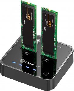 Stacja dokująca CoreParts USB3.2 Type C (10 Gbps) SATA M.2 SSD cloner, stacja dokująca z funkcją klonowania 1