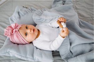 Pulp Kocyk muślinowy bez wypełnienia 90 x 100 cm Szary 5