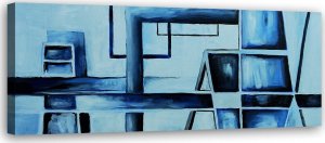 Feeby Obraz na płótnie, Abstrakcja niebieska - 150x50 1