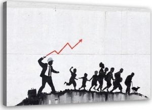 Feeby Obraz na płótnie, Banksy Ekomoniczna polityka - 60x40 1