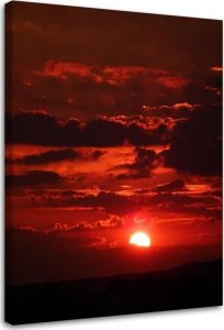 Feeby Obraz na płótnie, Czerwony zachód słońca - 80x120 1