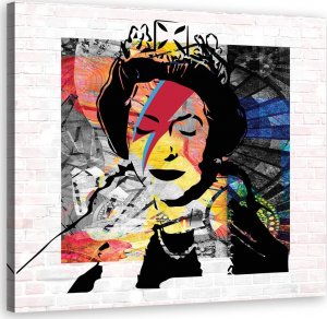 Feeby Obraz na płótnie, Banksy Królowa Anglii - 60x60 1