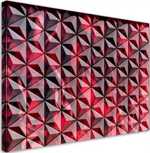 Feeby Obraz na płótnie, Czerwona geometria - 90x60 1