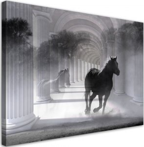 Feeby Obraz na płótnie, Biegnący koń 3D - 90x60 1