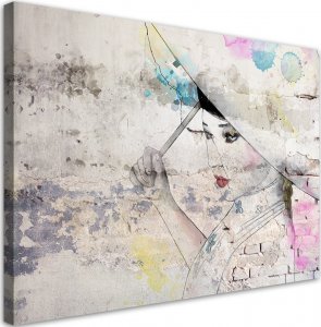 Feeby Obraz na płótnie, Gejsza trzymająca parasol - 90x60 1
