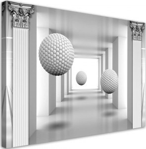 Feeby Obraz na płótnie, Kule w tunelu geometria 3D - 100x70 1