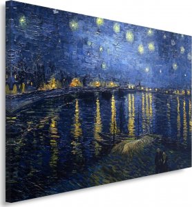 Feeby Obraz na płótnie, Reprodukcja obrazu V. van Gogha - gwiaździsta noc - 100x70 1