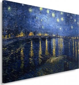 Feeby Obraz na płótnie, Reprodukcja obrazu V. van Gogha - gwiaździsta noc - 60x40 1