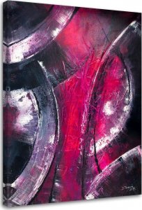 Feeby Obraz na płótnie, Srebrne okręgi abstrakcja - 80x120 1