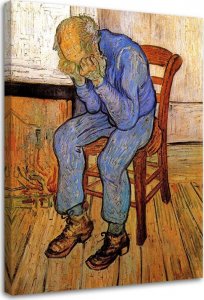 Feeby Obraz na płótnie, Stary człowiek w smutku - V. van Gogh reprodukcja - 60x90 1