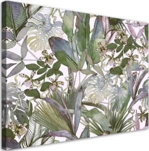 Feeby Obraz na płótnie, Tropikalne liście monstera - 120x80 1