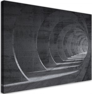 Feeby Obraz na płótnie, Szary tunel 3D - 120x80 1