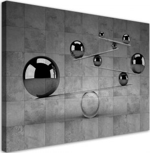 Feeby Obraz na płótnie, Srebrne kule 3D - 120x80 1