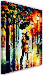 Feeby Obraz na płótnie, Zakochana para pod parasolem - 40x60 1