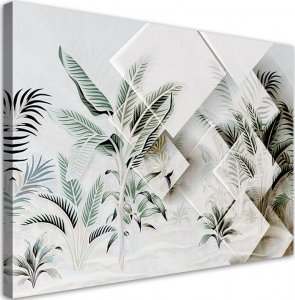 Feeby Obraz na płótnie, Zielone liście 3D - 120x80 1