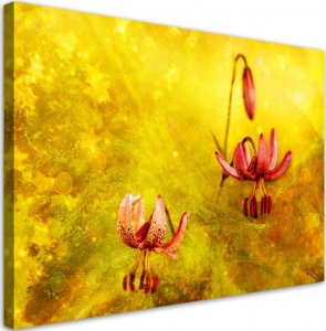 Feeby Obraz na płótnie, Zwiędłe tulipany kwiaty - 120x80 1