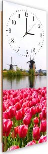 Feeby Obraz z zegarem, Holenderski krajobraz - 40x118 1